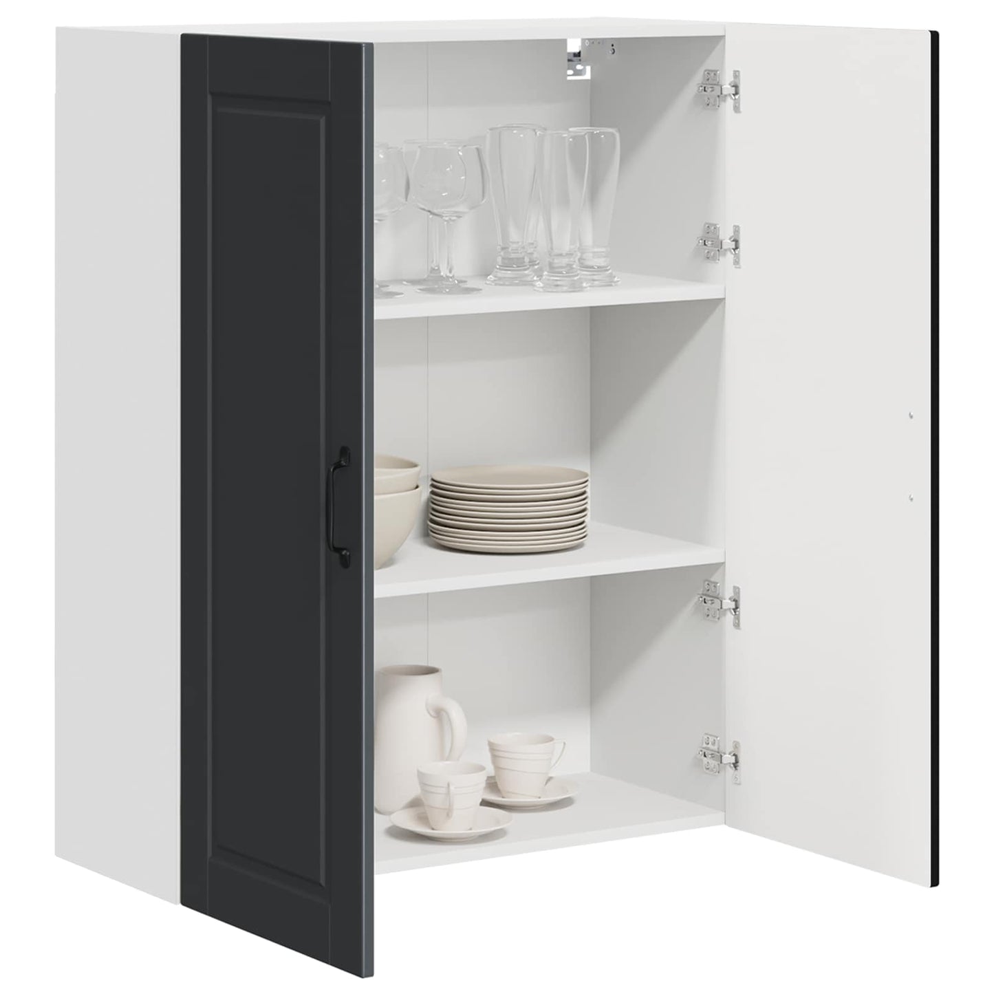 Wall Cabinet PORTO Black 80 x 31 x 100 cm Engineered Wood