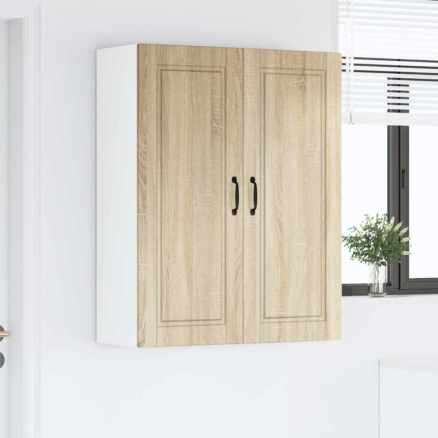 Wall Cabinet PORTO Sonoma Oak 80 x 31 x 100 cm Engineered Wood