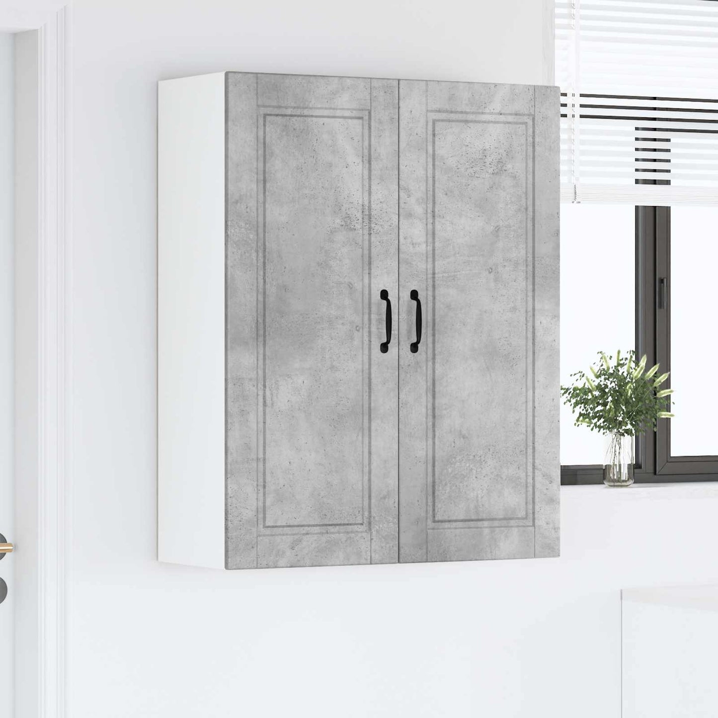 Wall Cabinet PORTO Concrete Grey 80 x 31 x 100 cm