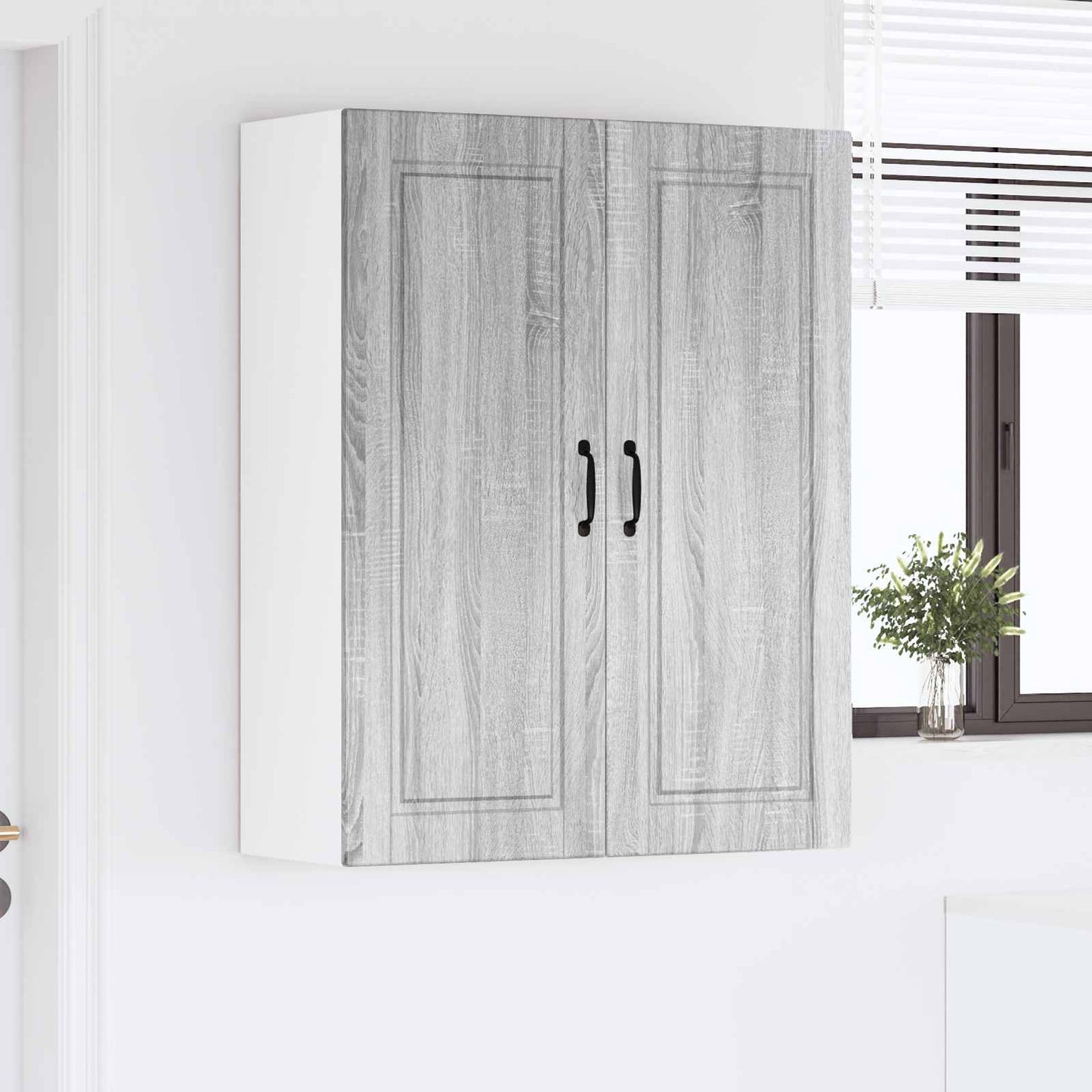 Wall Cabinet PORTO Grey Sonoma 80 x 31 x 100 cm Engineered Wood