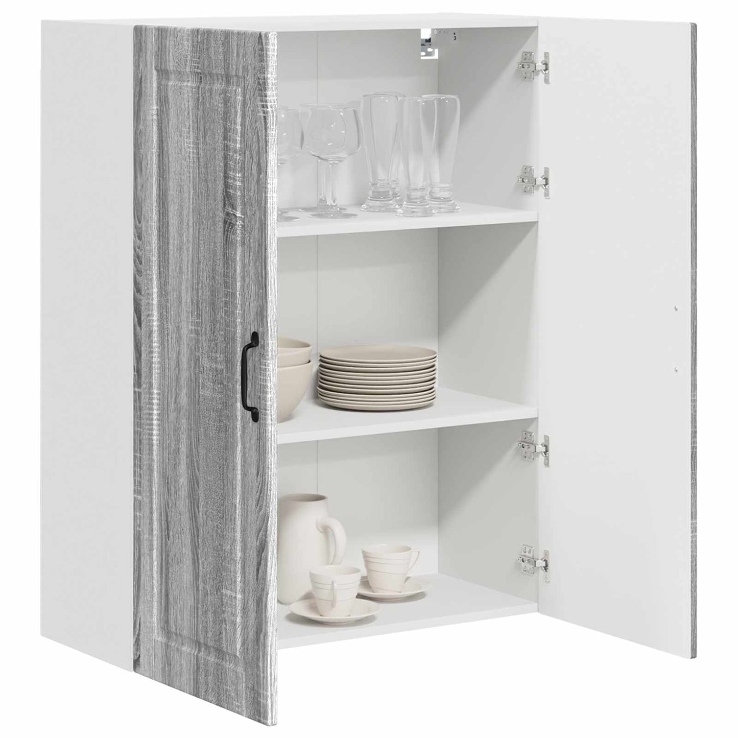 Wall Cabinet PORTO Grey Sonoma 80 x 31 x 100 cm Engineered Wood