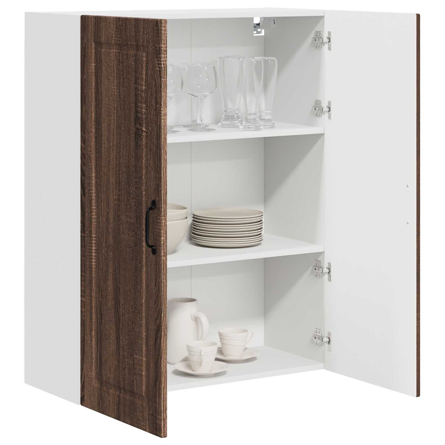 Wall Cabinet PORTO Brown Oak 80 x 31 x 100 cm Engineered Wood
