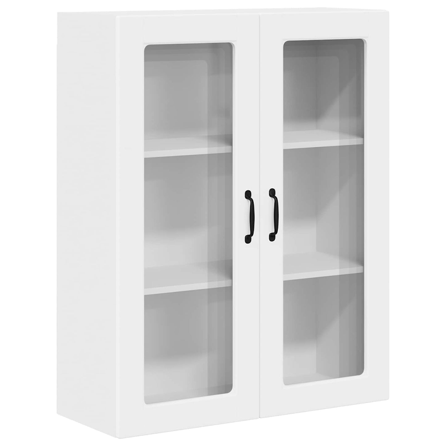 Wall Glass Cabinet PORTO White 80 x 31 x 100 cm Engineered Wood
