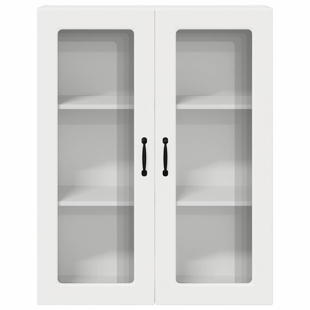 Wall Glass Cabinet White 80 x 31 x 100 cm Engineered Wood