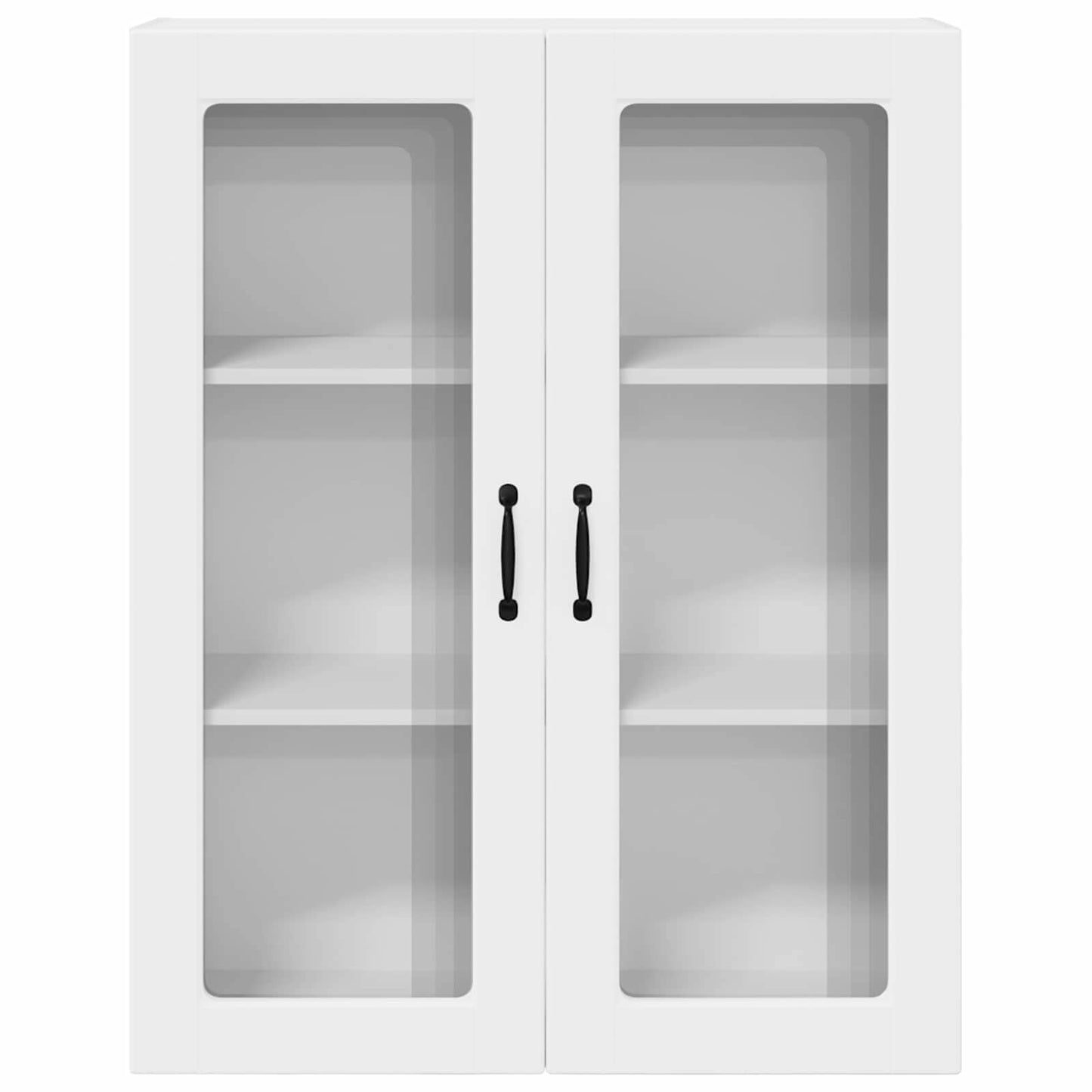 Wall Glass Cabinet PORTO White 80 x 31 x 100 cm Engineered Wood