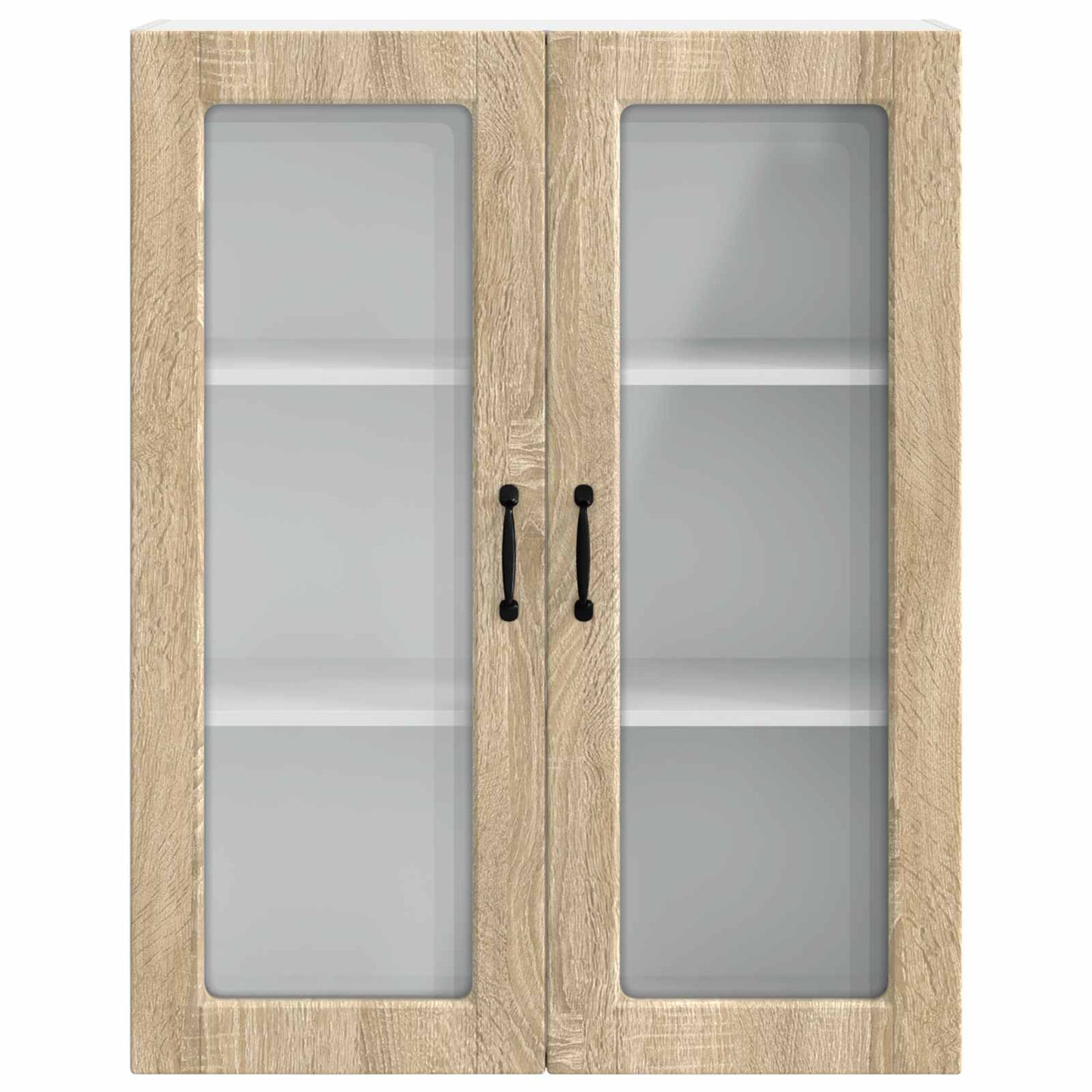 Wall Glass Cabinet PORTO Sonoma Oak 80 x 31 x 100 cm