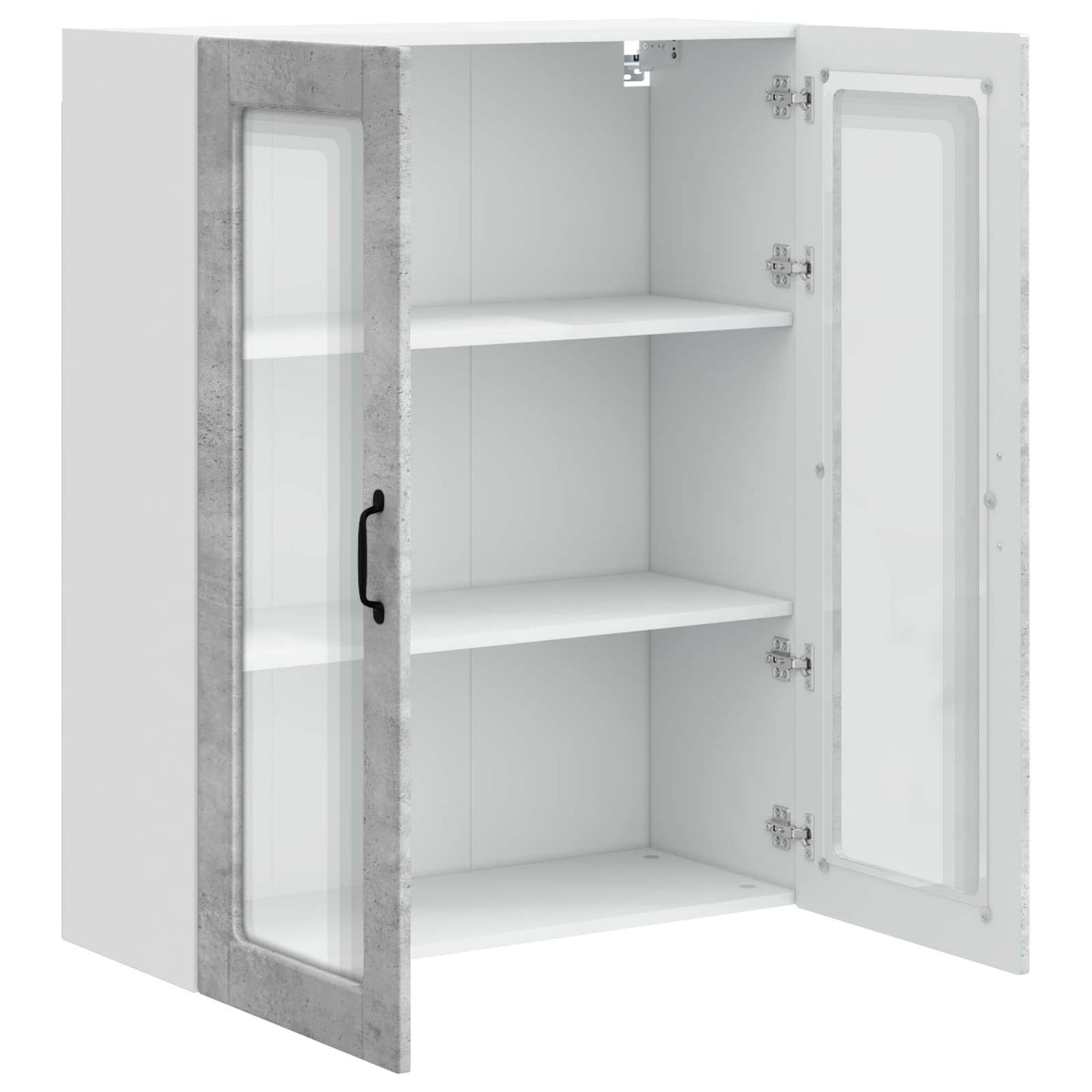 Wall Glass Cabinet PORTO Concrete Grey 80 x 31 x 100 cm