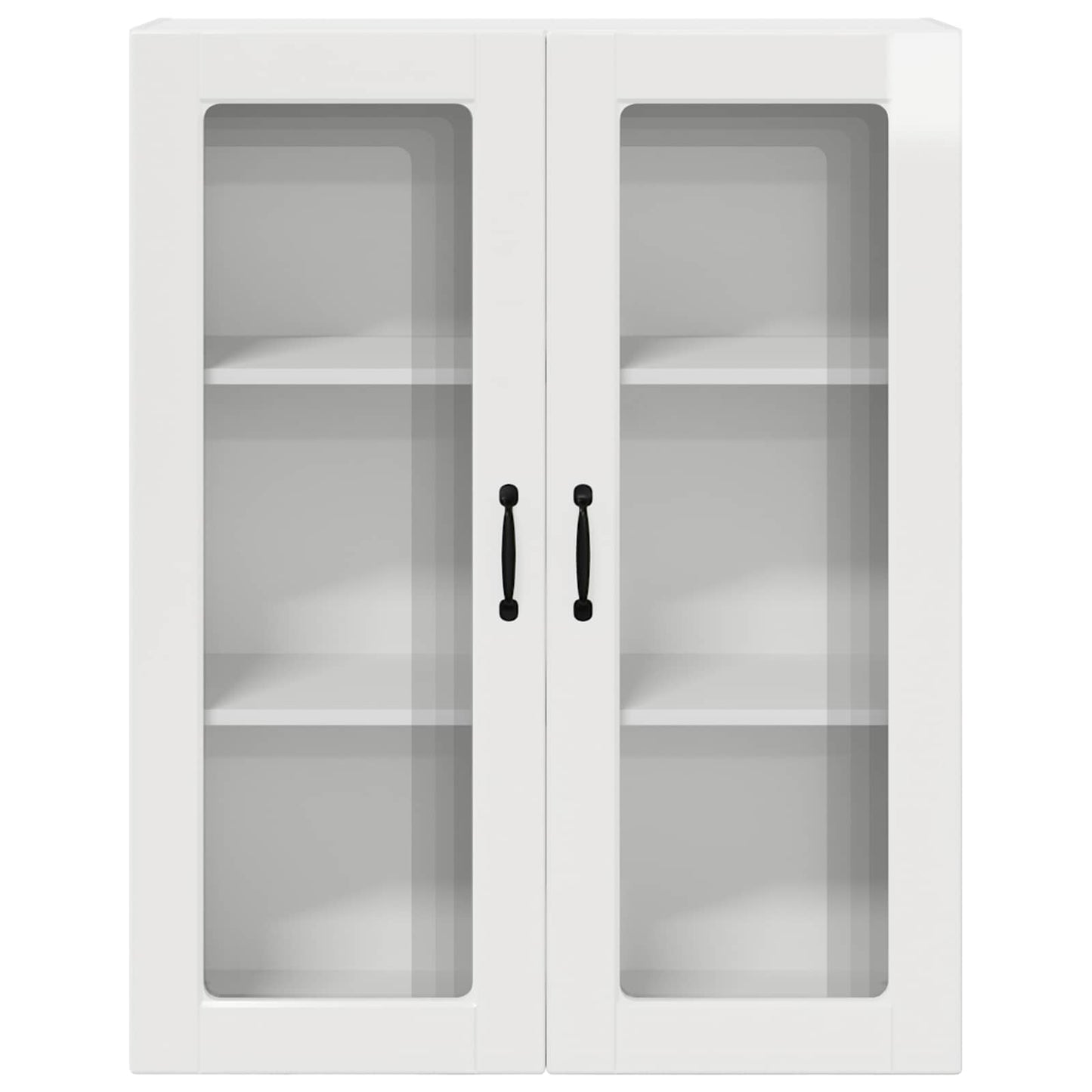 Wall Glass Cabinet PORTO High Gloss White 80 x 31 x 100 cm