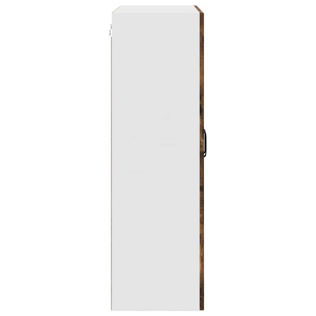 Wall Glass Cabinet PORTO Smoked Oak 80 x 31 x 100 cm