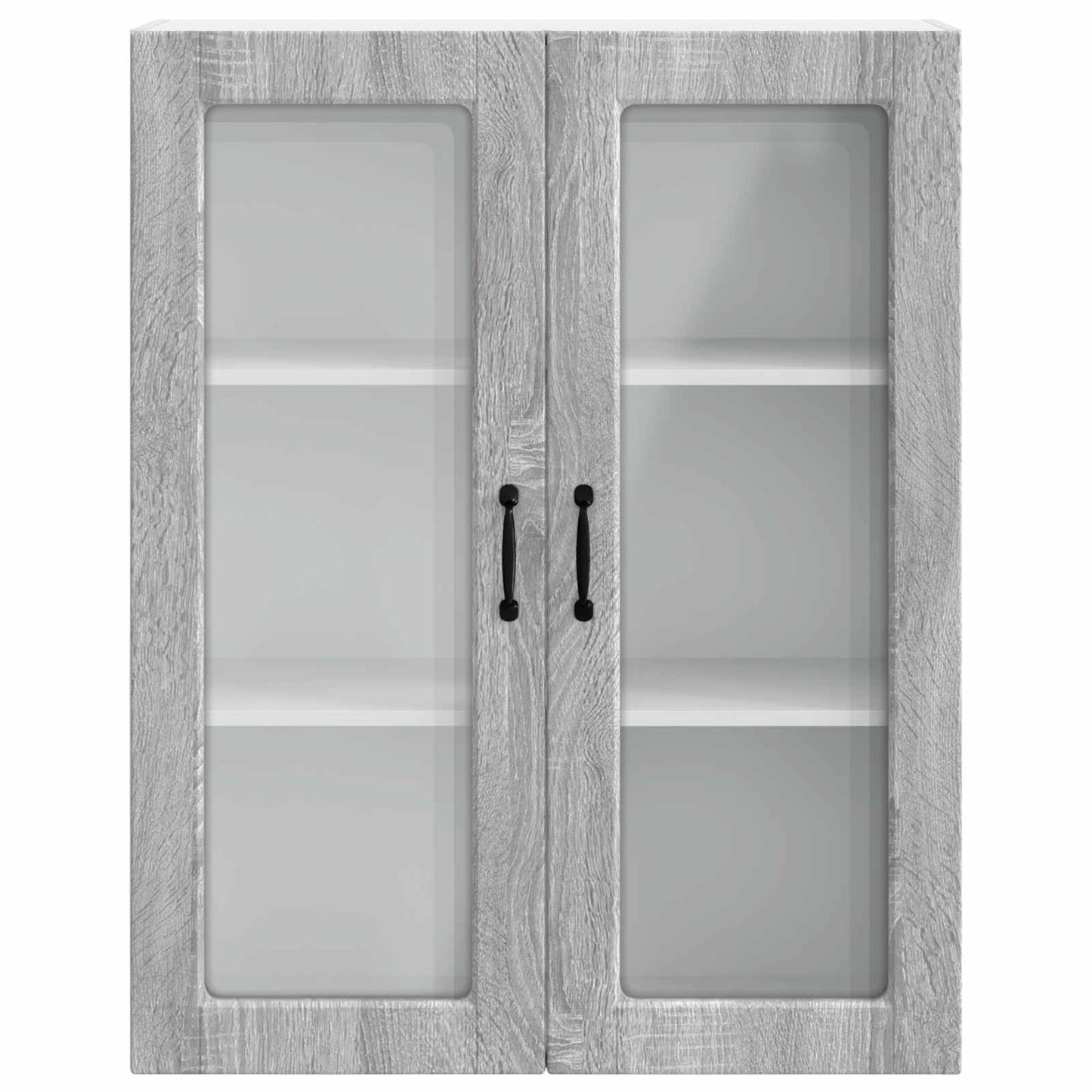 Wall Glass Cabinet PORTO Grey Sonoma 80 x 31 x 100 cm