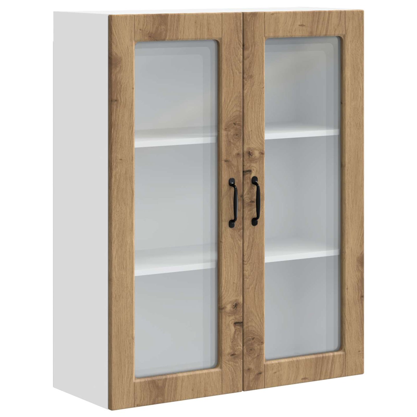 Wall Glass Cabinet PORTO Artisan Oak 80 x 31 x 100 cm