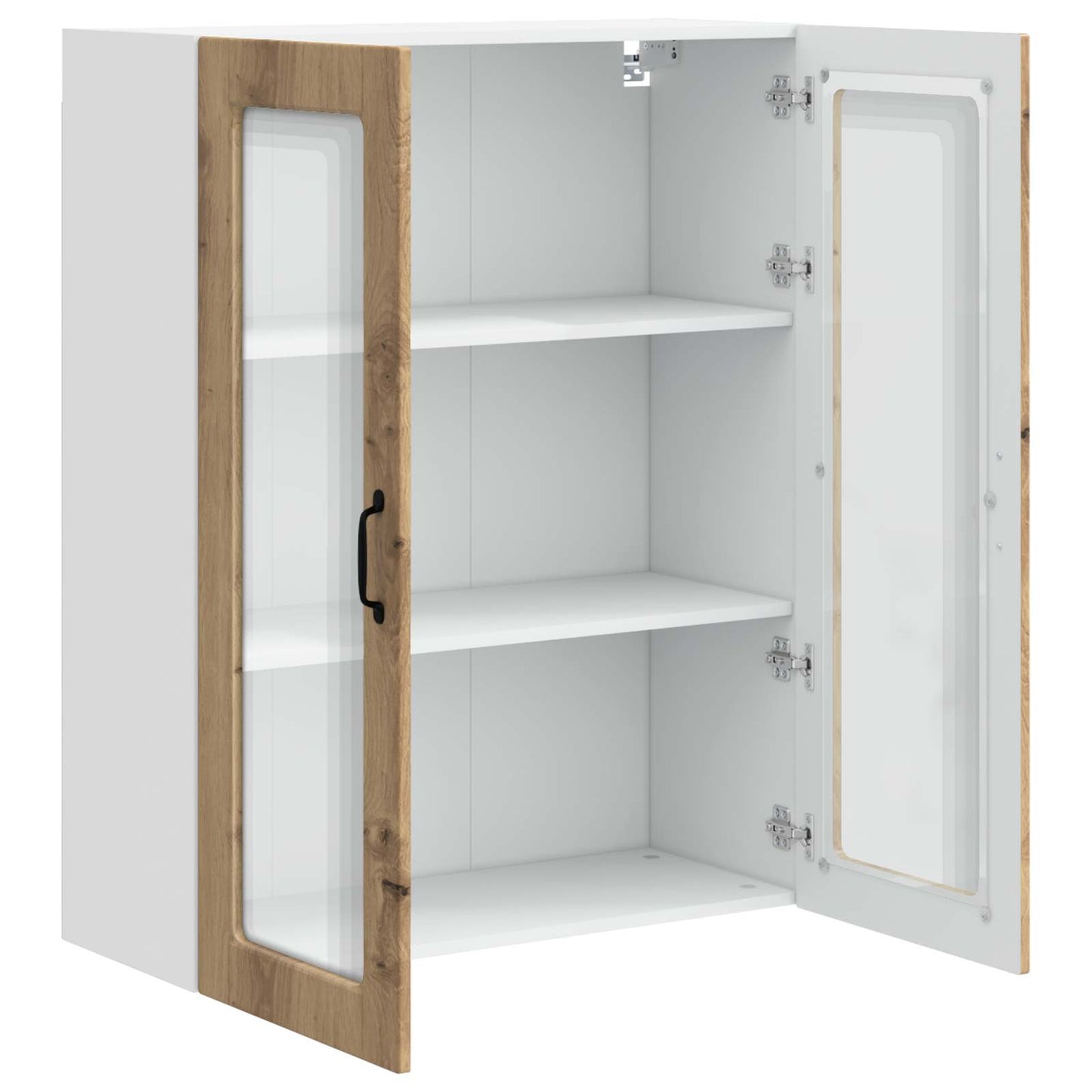 Wall Glass Cabinet PORTO Artisan Oak 80 x 31 x 100 cm