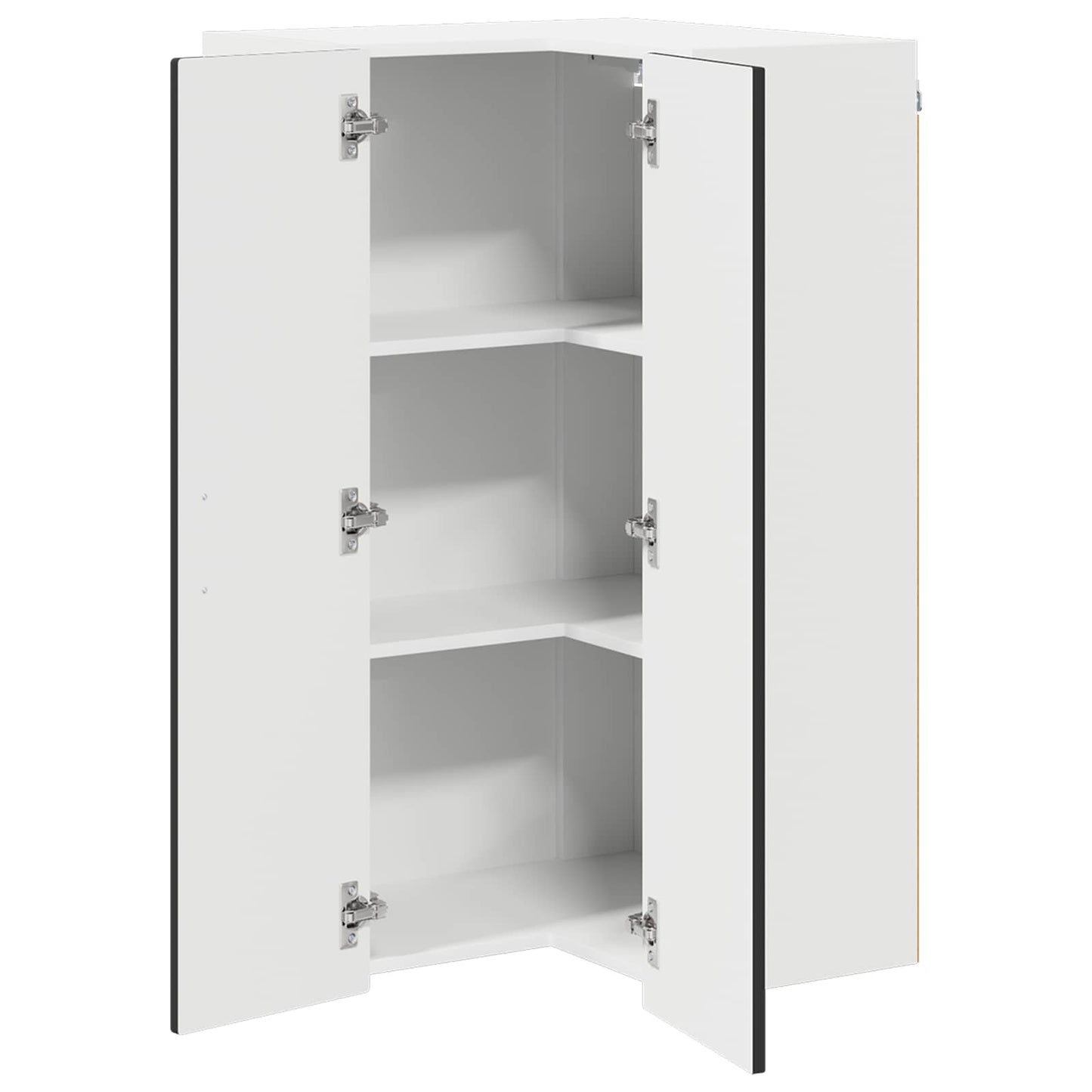 Wall Corner Cabinet PORTO Black 57 x 57 x 100 cm