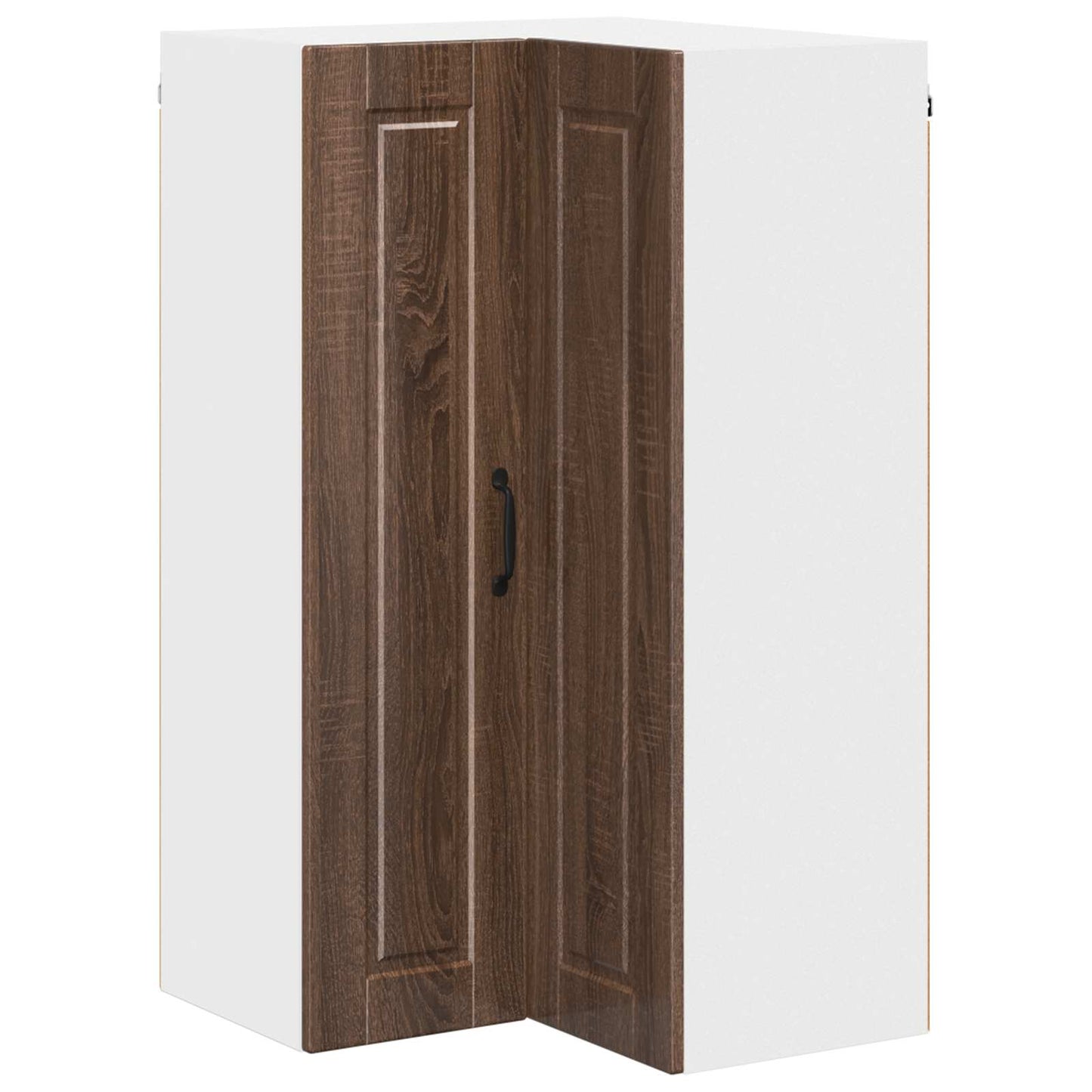 Wall Corner Cabinet PORTO Brown Oak 57 x 57 x 100 cm