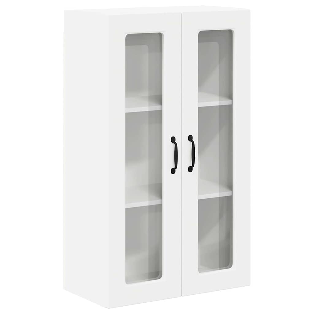 Wall Glass Cabinet PORTO White 60 x 31 x 100 cm Engineered Wood