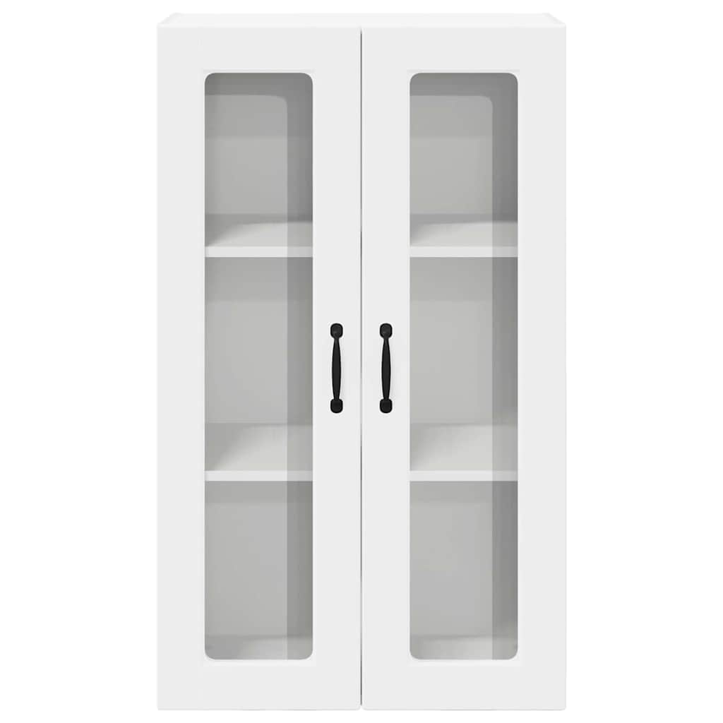 Wall Glass Cabinet PORTO White 60 x 31 x 100 cm Engineered Wood