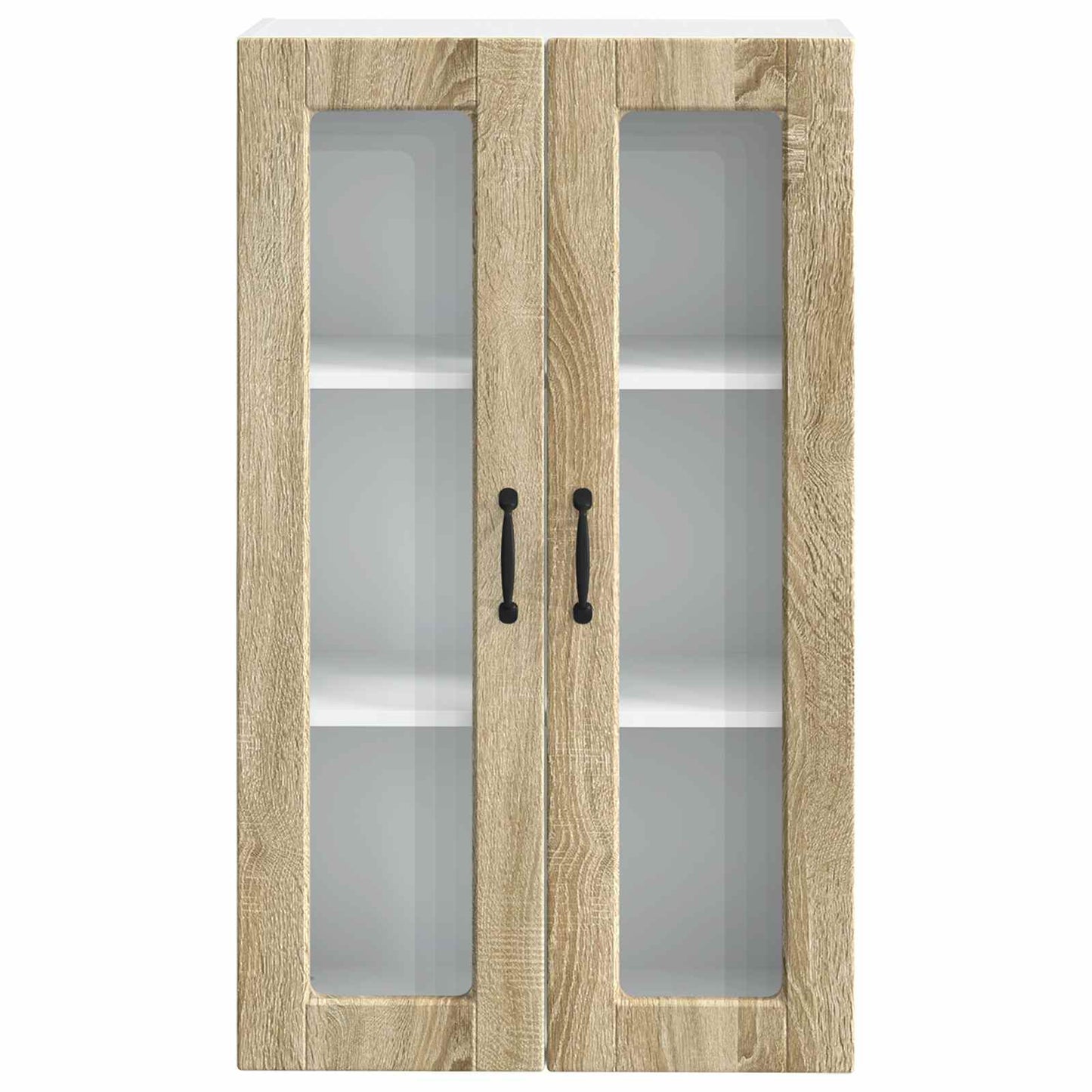 Wall Glass Cabinet PORTO Sonoma Oak 60 x 31 x 100 cm