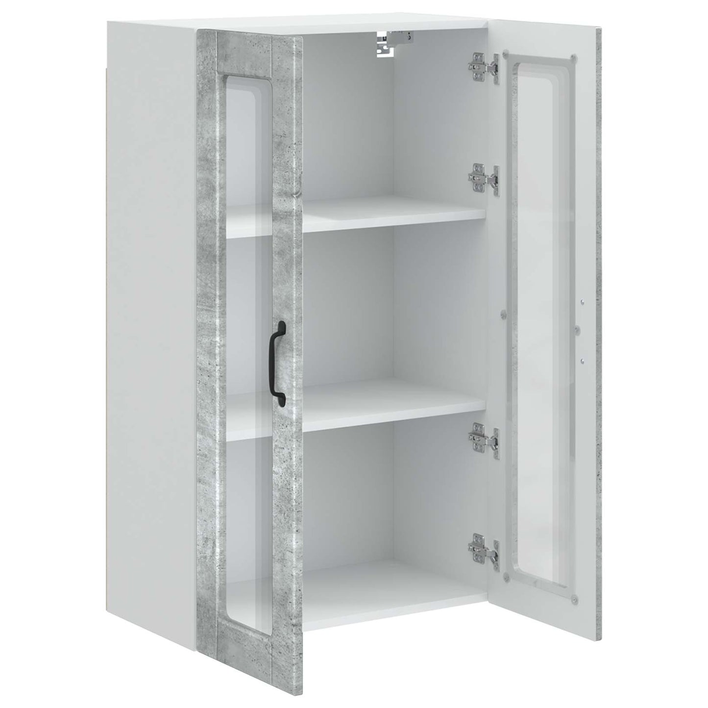 Wall Glass Cabinet PORTO Concrete Grey 60 x 31 x 100 cm