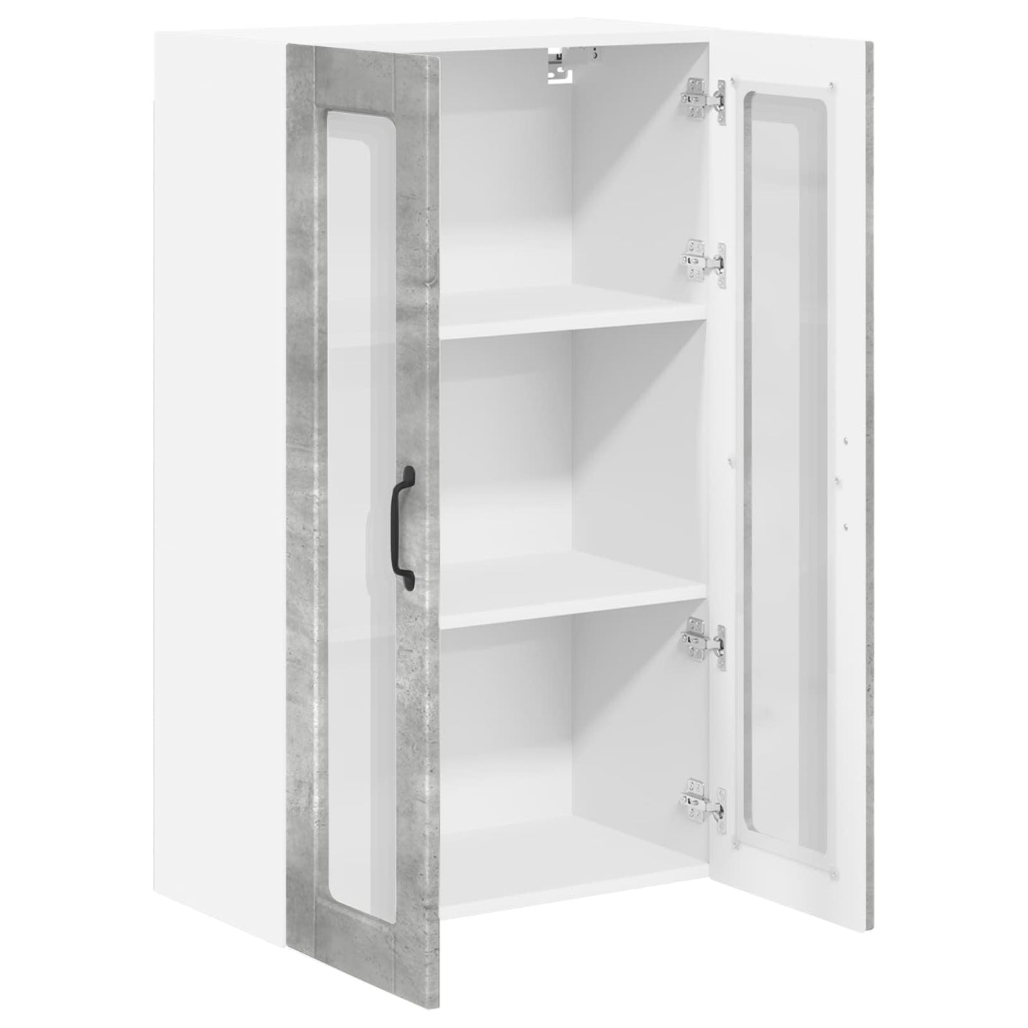 Wall Glass Cabinet PORTO Concrete Grey 60 x 31 x 100 cm