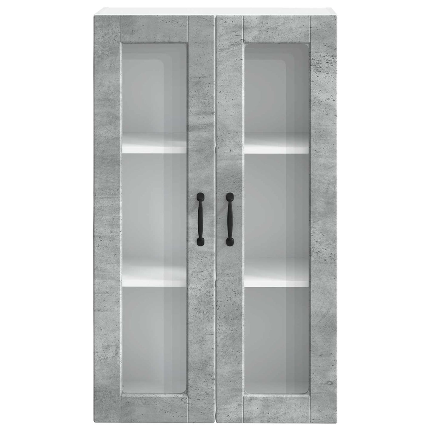 Wall Glass Cabinet PORTO Concrete Grey 60 x 31 x 100 cm