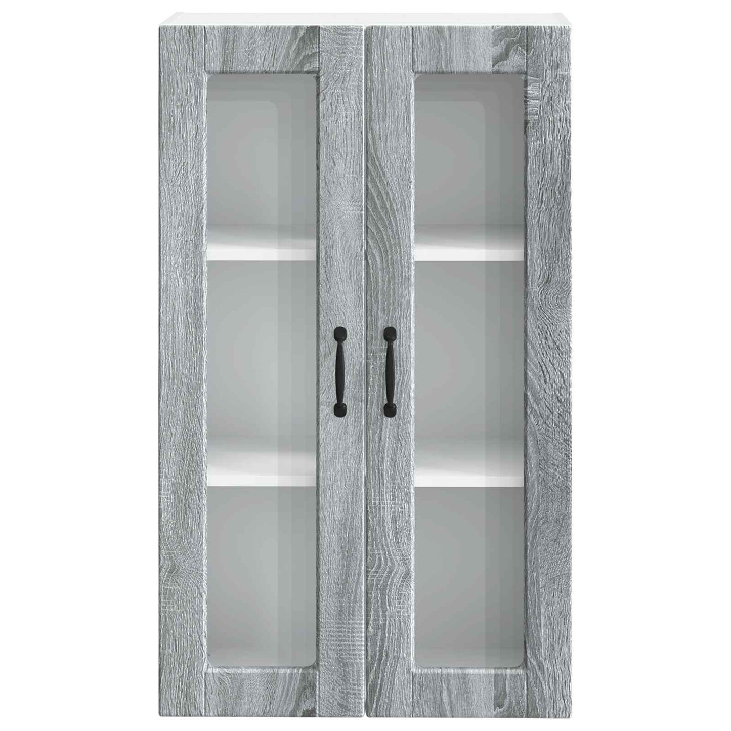 Wall Glass Cabinet PORTO Grey Sonoma 60 x 31 x 100 cm