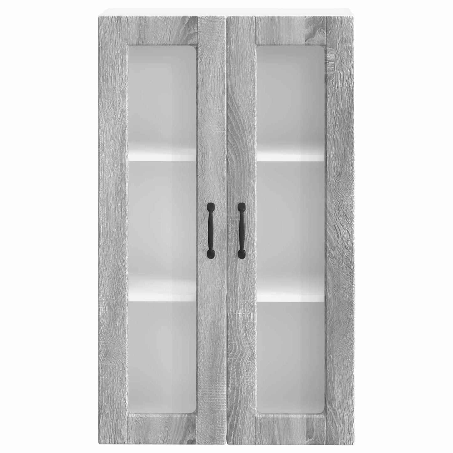 Wall Glass Cabinet PORTO Grey Sonoma 60 x 31 x 100 cm