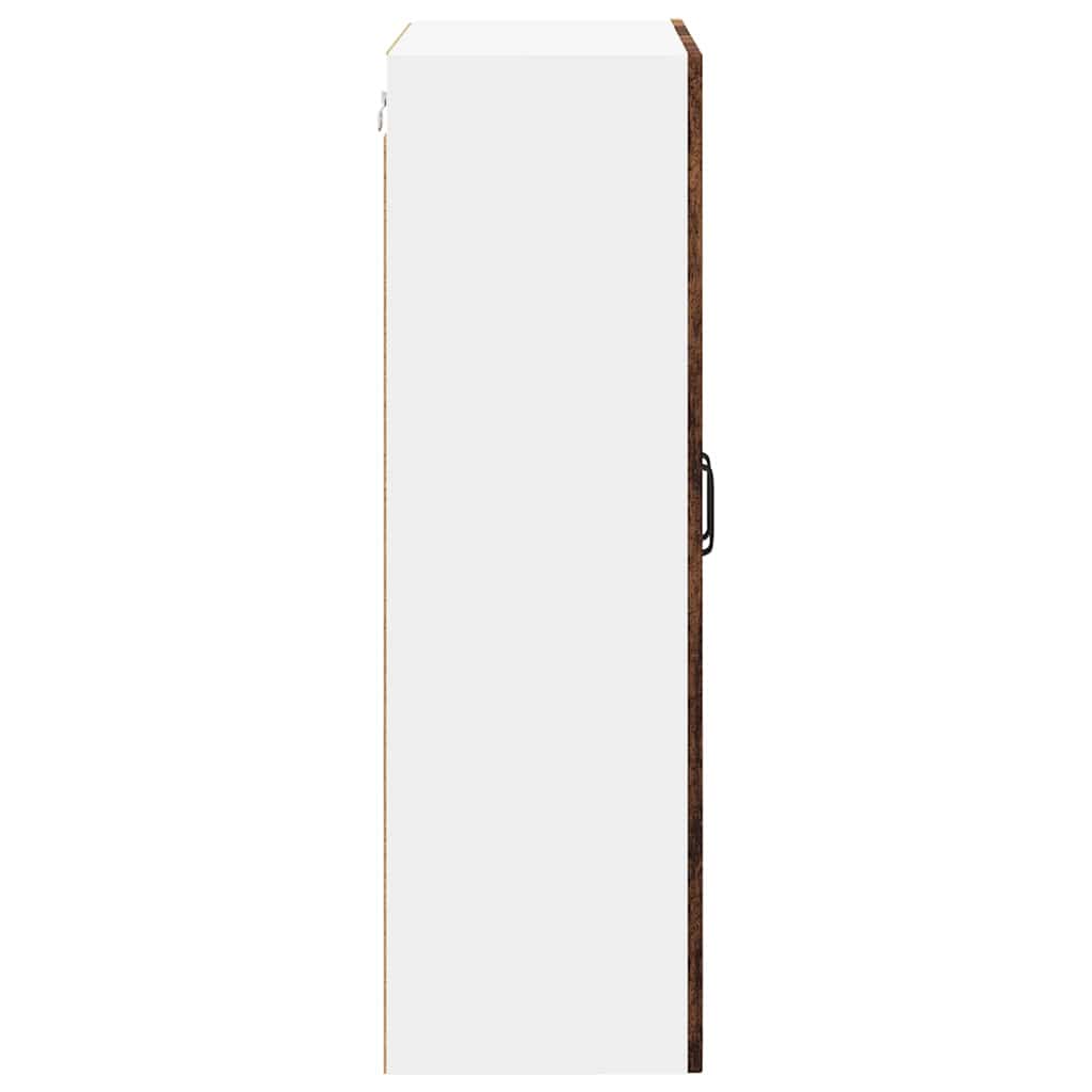 Wall Glass Cabinet PORTO Old Wood 60 x 31 x 100 cm