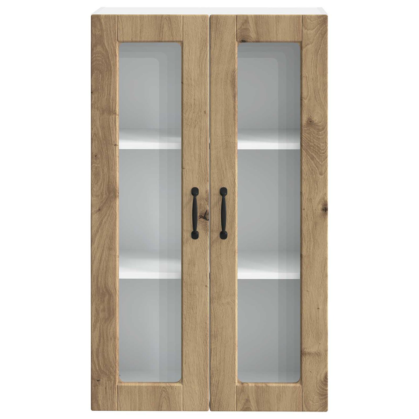Wall Glass Cabinet PORTO Artisan Oak 60 x 31 x 100 cm