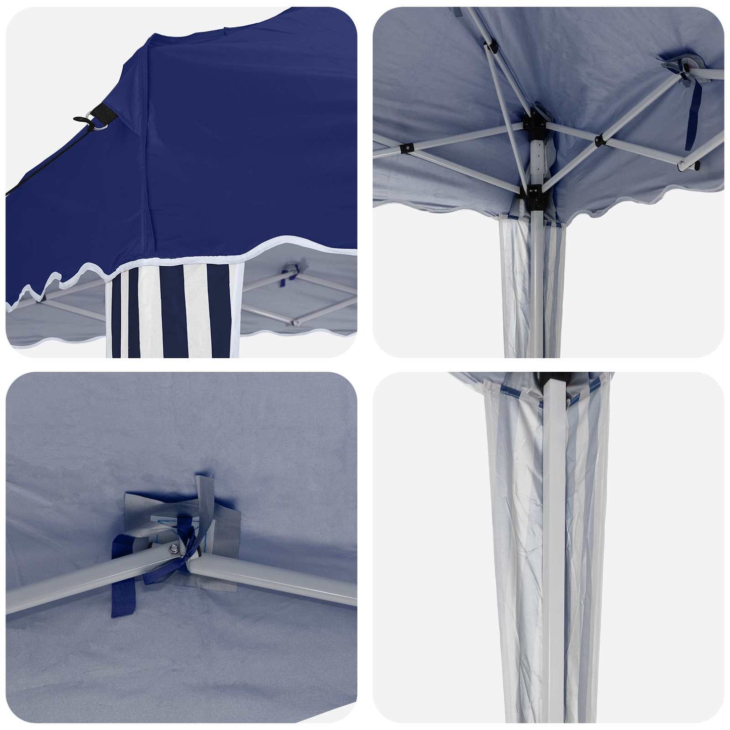 Pop-up Party Tent 195 x 195 x 245 cm Blue Oxford Fabric