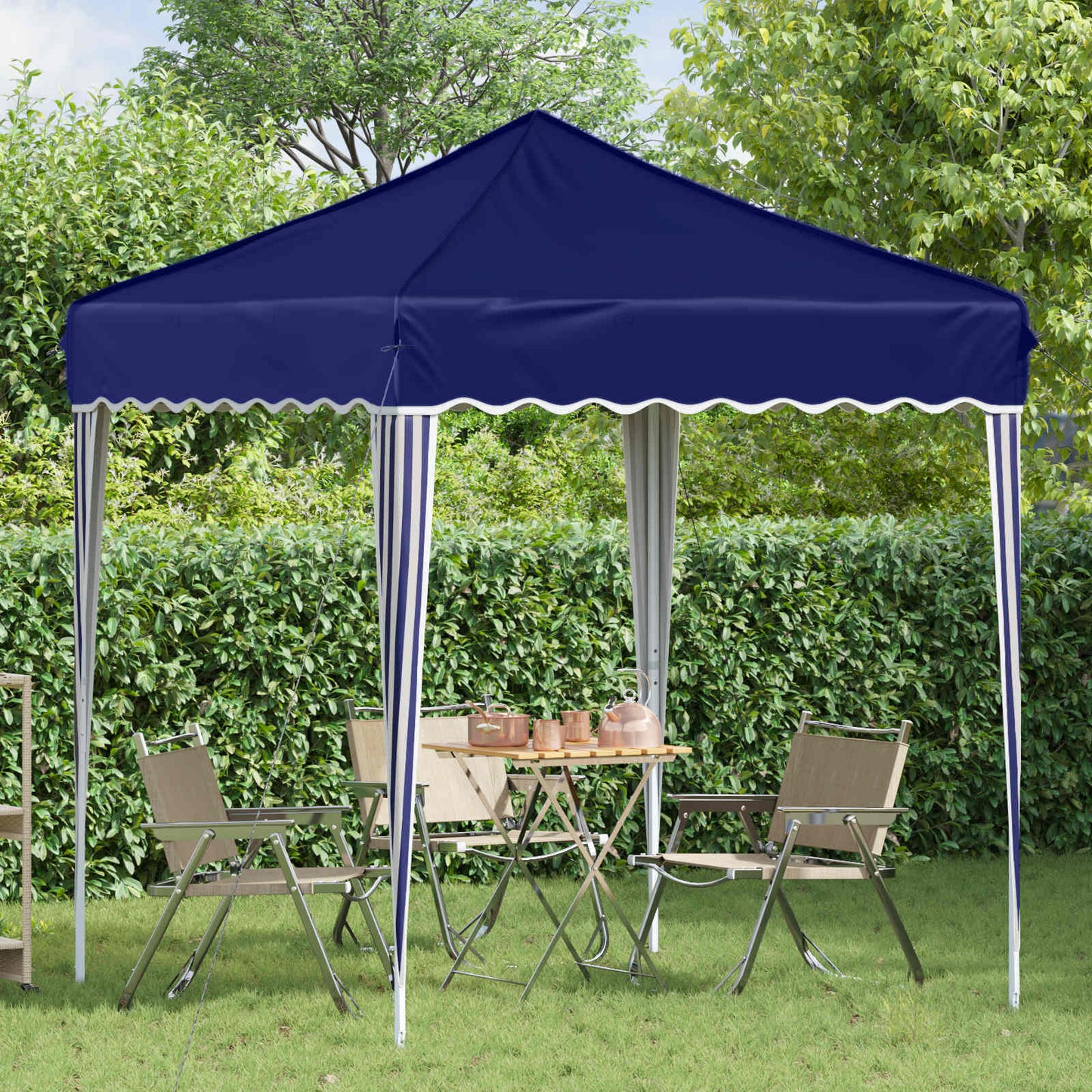 Pop-up Party Tent 195 x 195 x 245 cm Blue Oxford Fabric