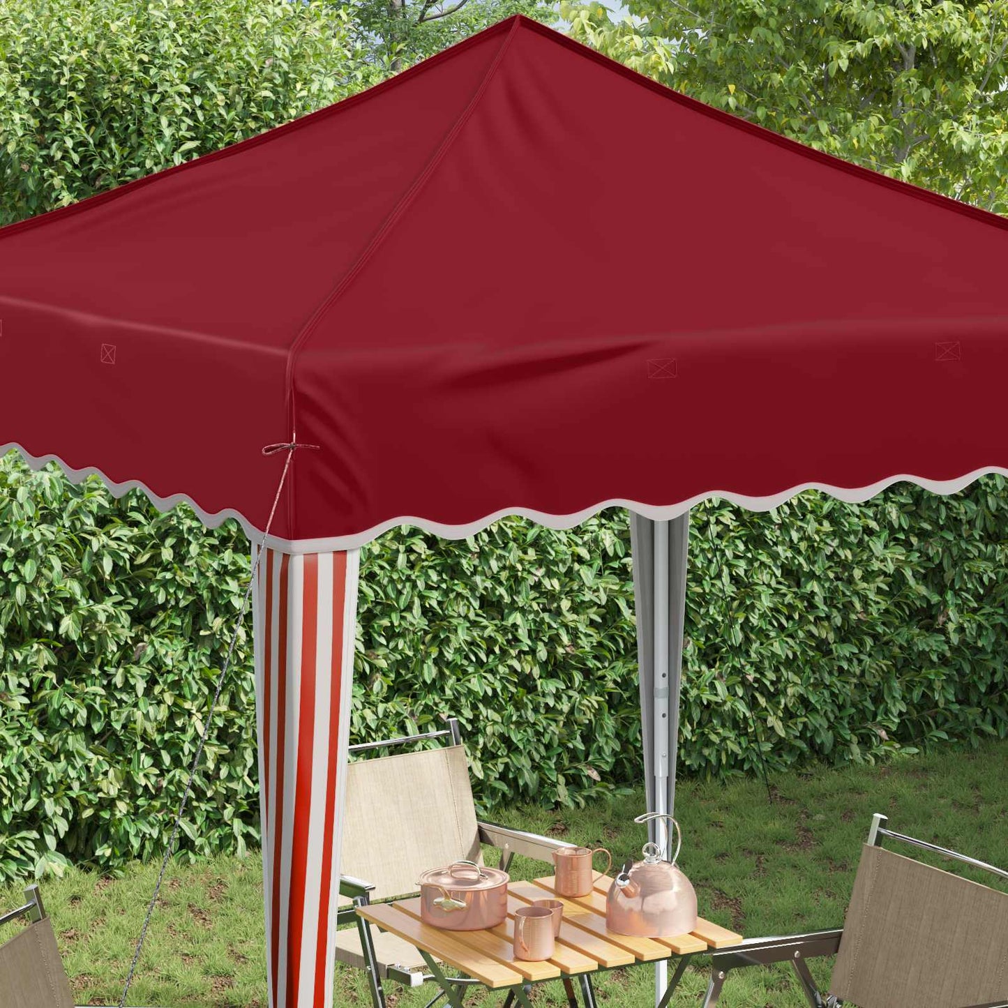 Pop-up Party Tent 195 x 195 x 245 cm Burgundy Oxford Fabric