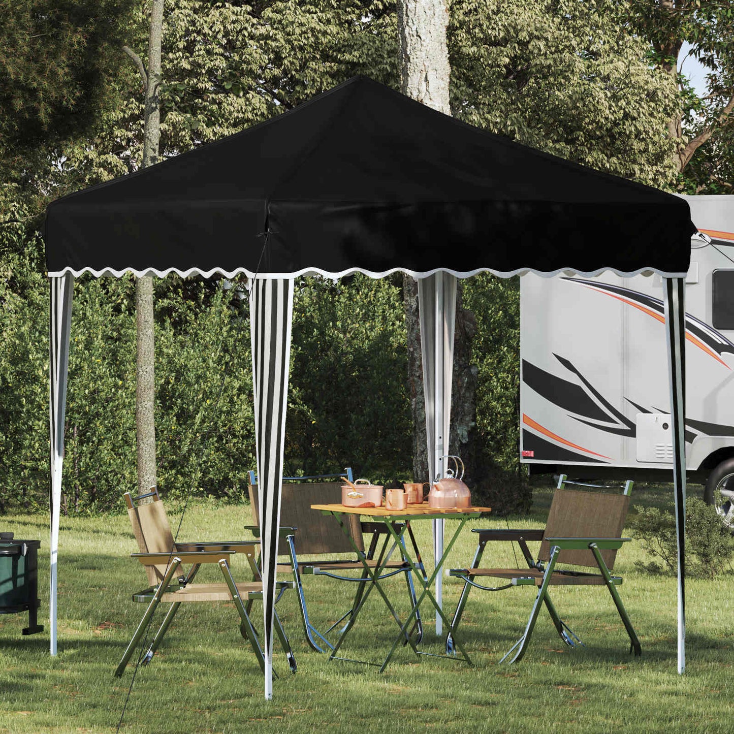 Pop-up Party Tent 195 x 195 x 245 cm Black Oxford Fabric