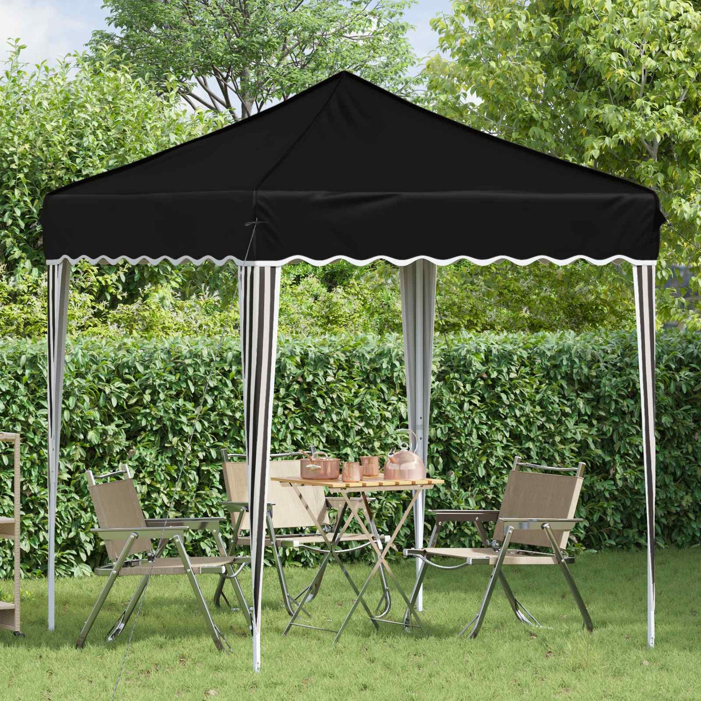 Pop-up Party Tent 195 x 195 x 245 cm Black Oxford Fabric