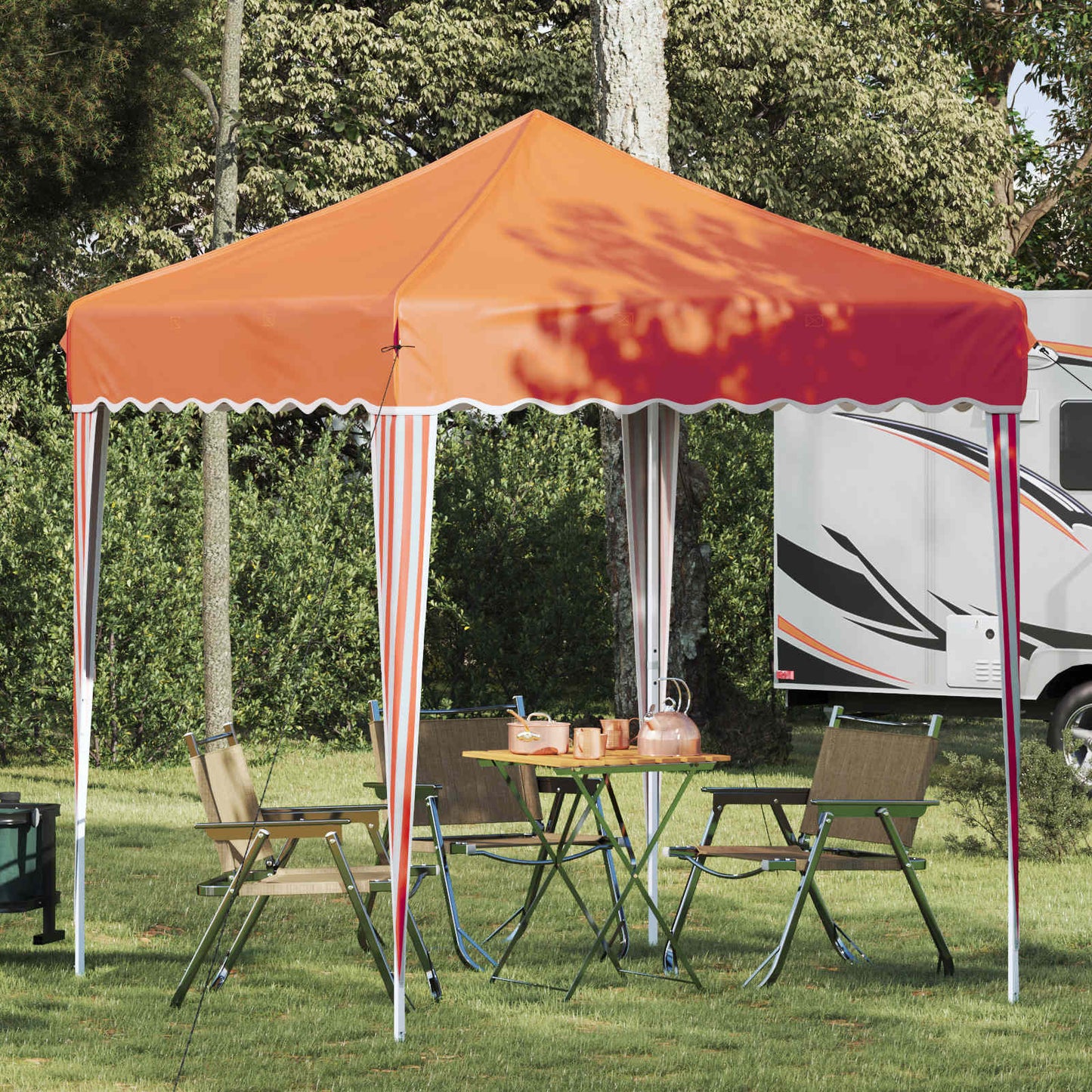 Pop-up Party Tent 195 x 195 x 245 cm Orange Oxford Fabric