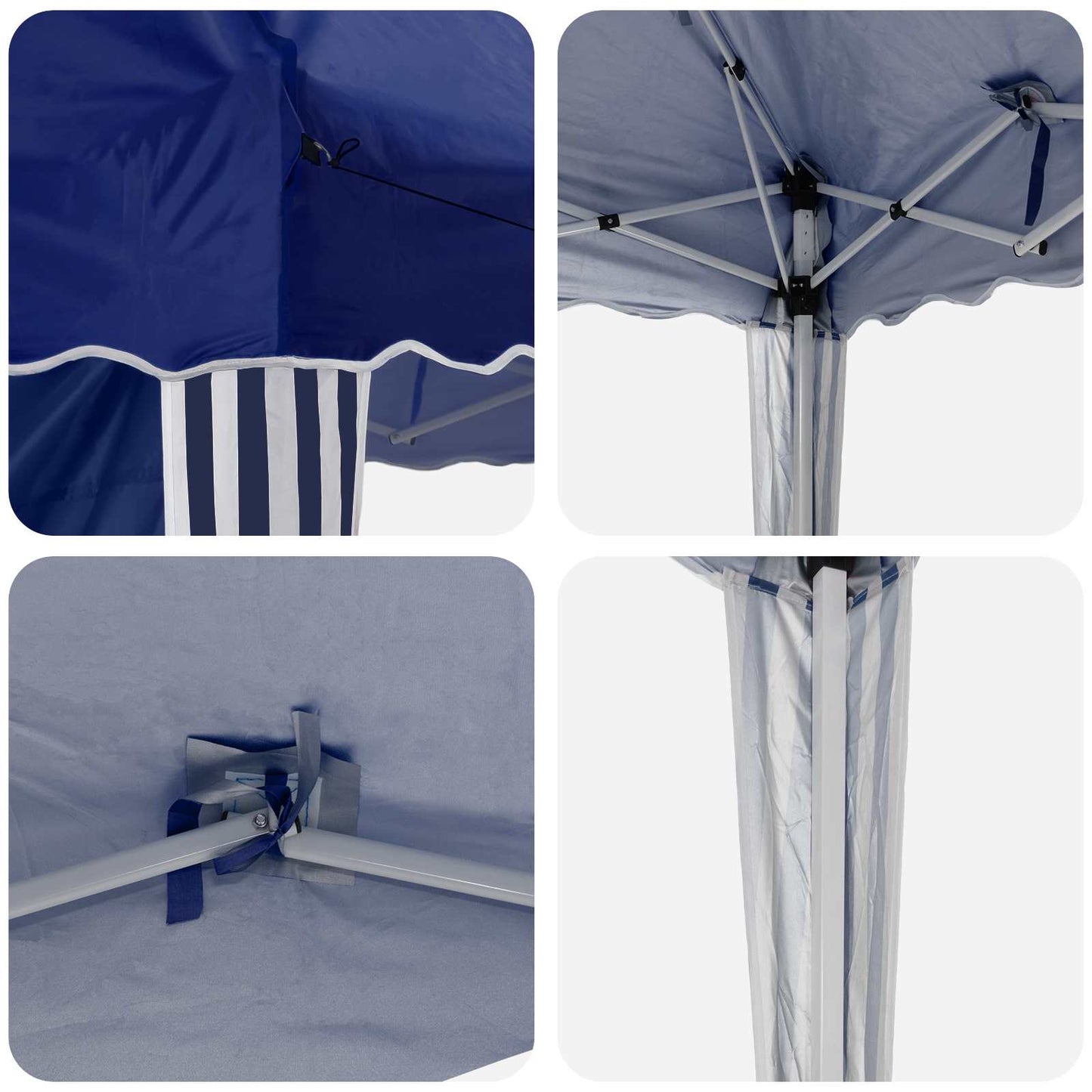 Pop-up Party Tent 195 x 195 x 245 cm Blue Oxford Fabric