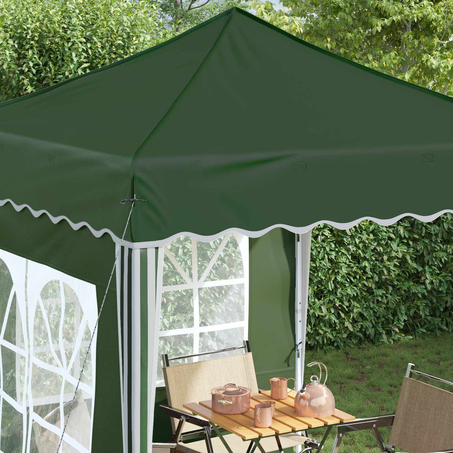 Pop-up Party Tent 195 x 195 x 245 cm Green Oxford Fabric