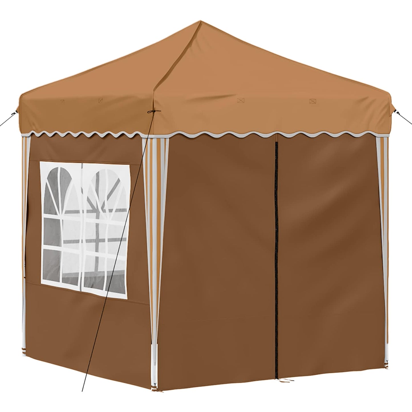 Pop-up Party Tent 195 x 195 x 245 cm Beige Oxford Fabric