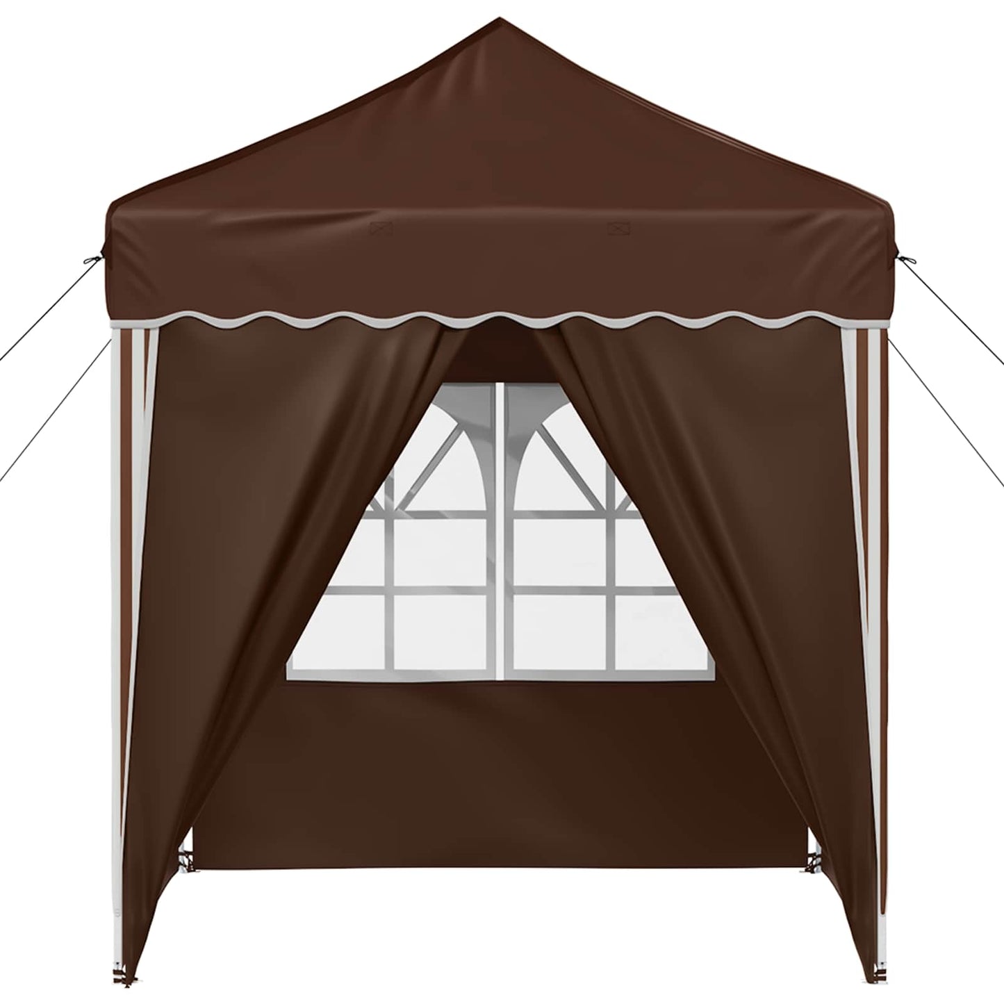 Pop-up Party Tent 195 x 195 x 245 cm Brown Oxford Fabric