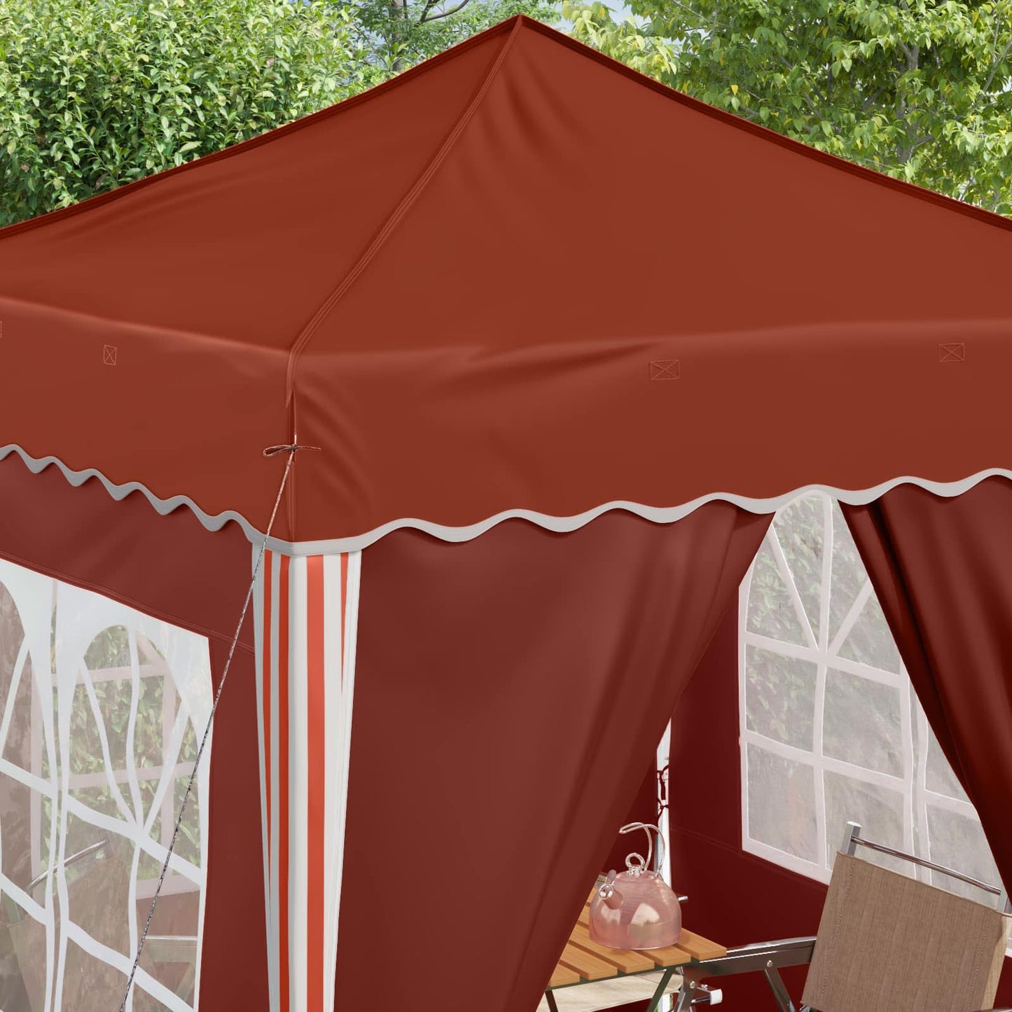 Pop-up Party Tent 195 x 195 x 245 cm Terracotta Oxford Fabric