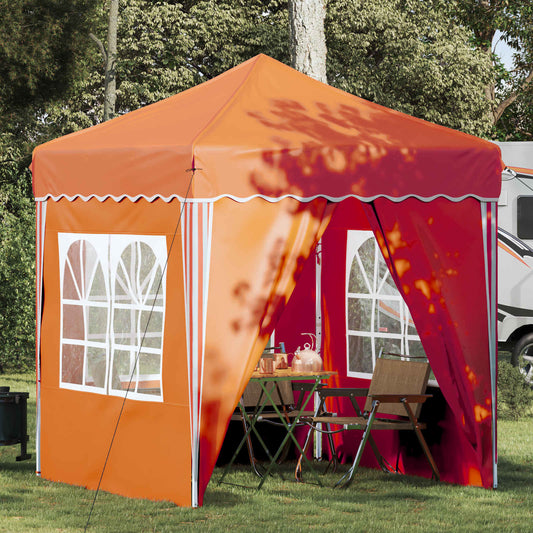Pop-up Party Tent 195 x 195 x 245 cm Orange Oxford Fabric