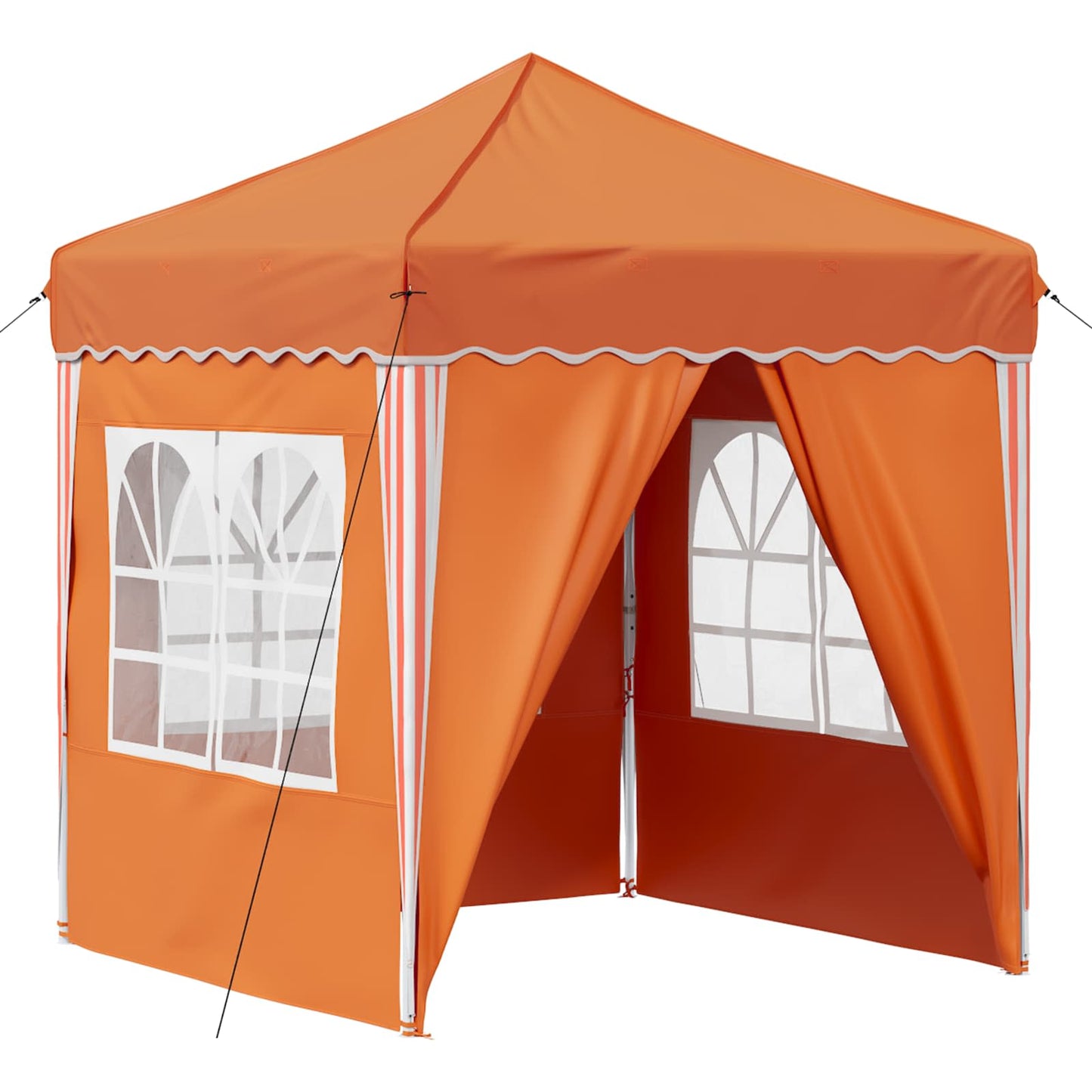 Pop-up Party Tent 195 x 195 x 245 cm Orange Oxford Fabric