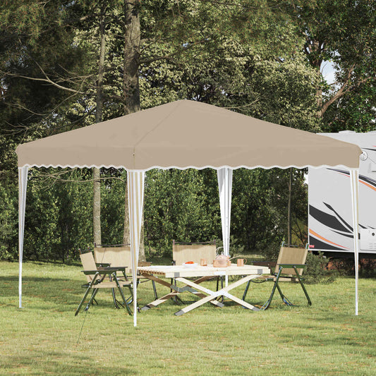 Pop-up Party Tent 288 x 288 x 245 cm Cream Oxford Fabric