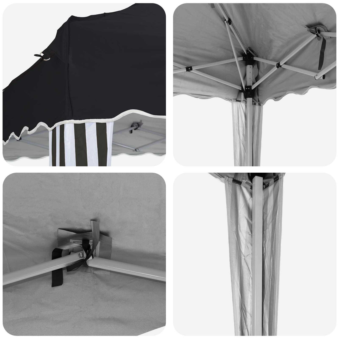Pop-up Party Tent 288 x 288 x 245 cm Anthracite Oxford Fabric