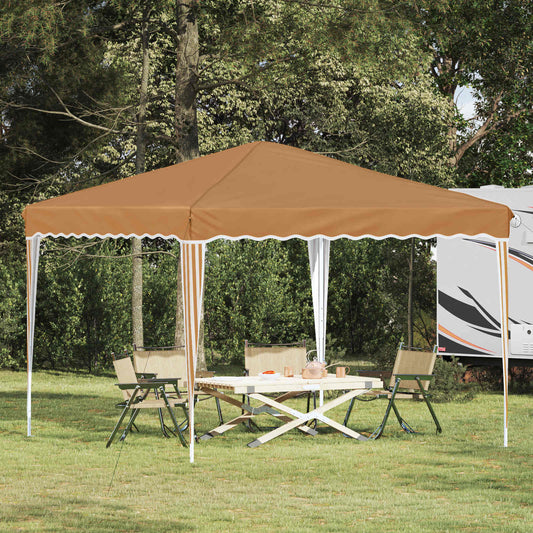 Pop-up Party Tent 288 x 288 x 245 cm Beige Oxford Fabric
