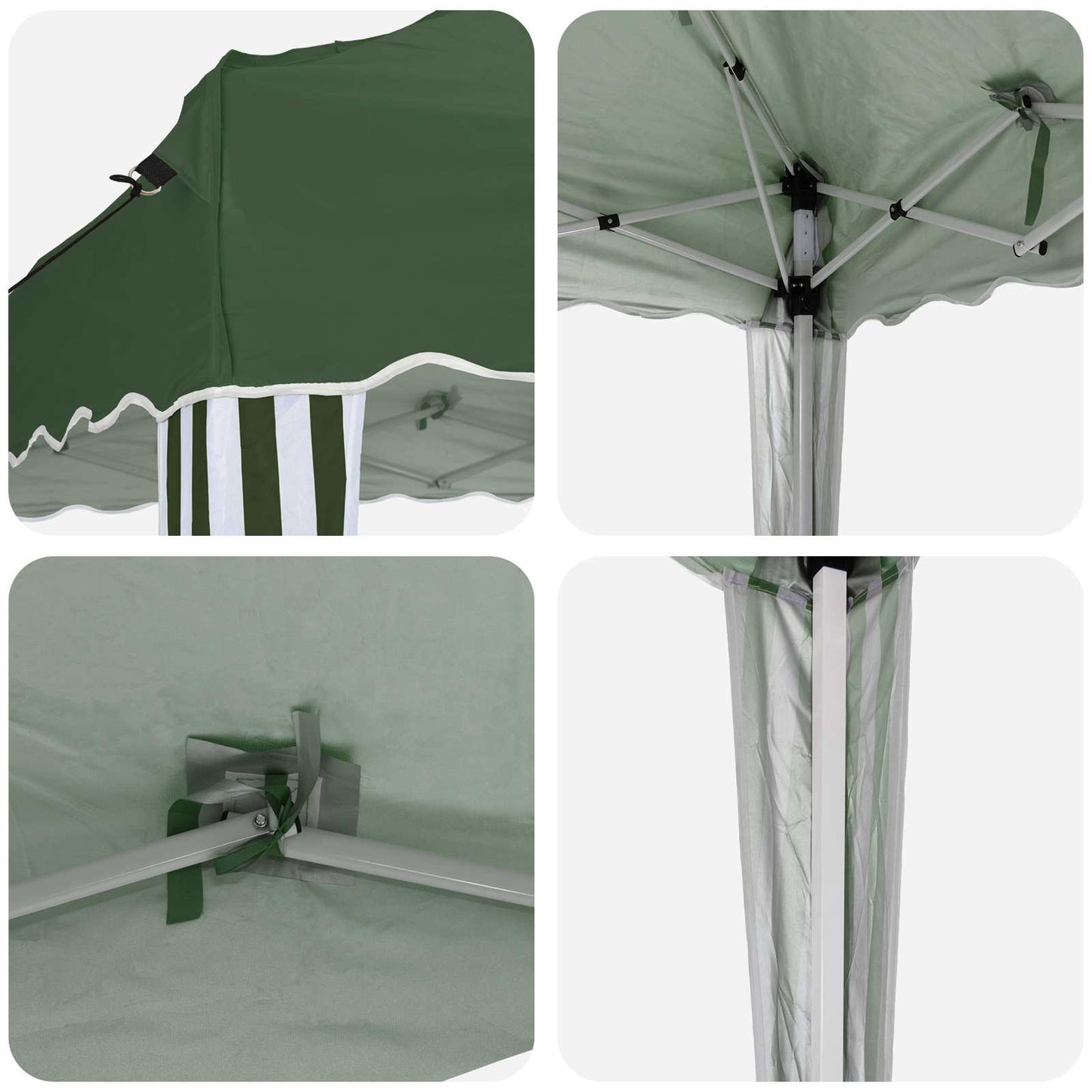 Pop-up Party Tent 288 x 288 x 245 cm Green Oxford Fabric