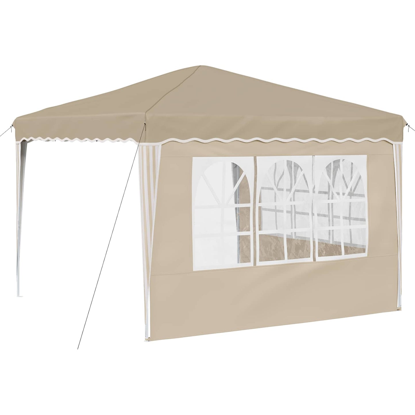 Pop-up Party Tent 288 x 288 x 245 cm Cream Oxford Fabric