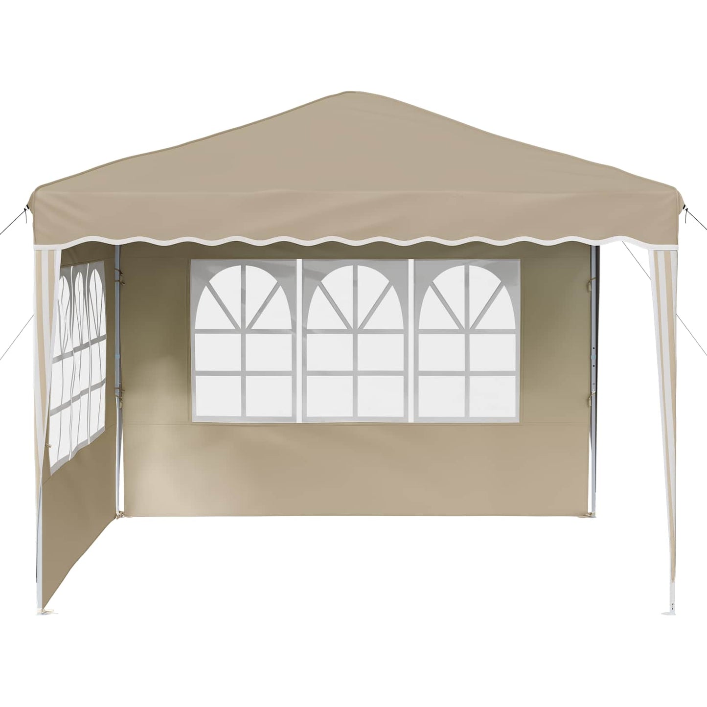 Pop-up Party Tent 288 x 288 x 245 cm Cream Oxford Fabric
