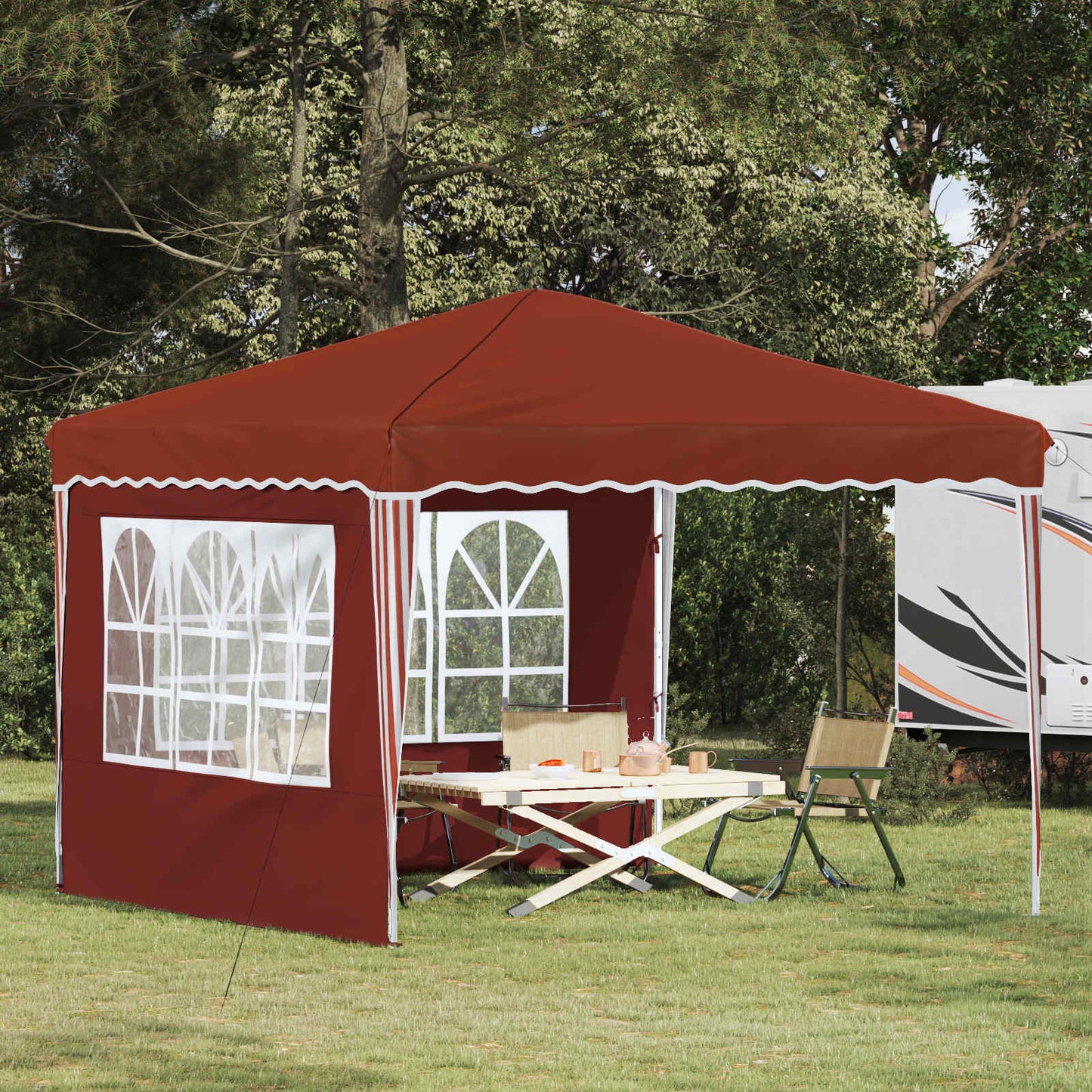 Pop-up Party Tent 288 x 288 x 245 cm Terracotta Oxford Fabric