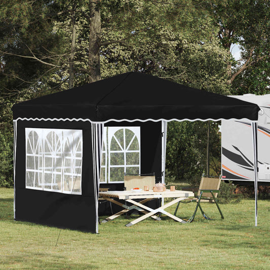 Pop-up Party Tent 288 x 288 x 245 cm Black Oxford Fabric