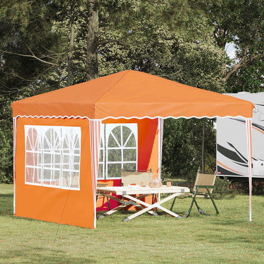 Pop-up Party Tent 288 x 288 x 245 cm Orange Oxford Fabric
